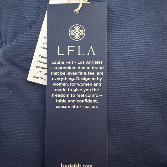 Laurie Felt Women's Indigo Cropped Chino Pants - Picture 4 of 7